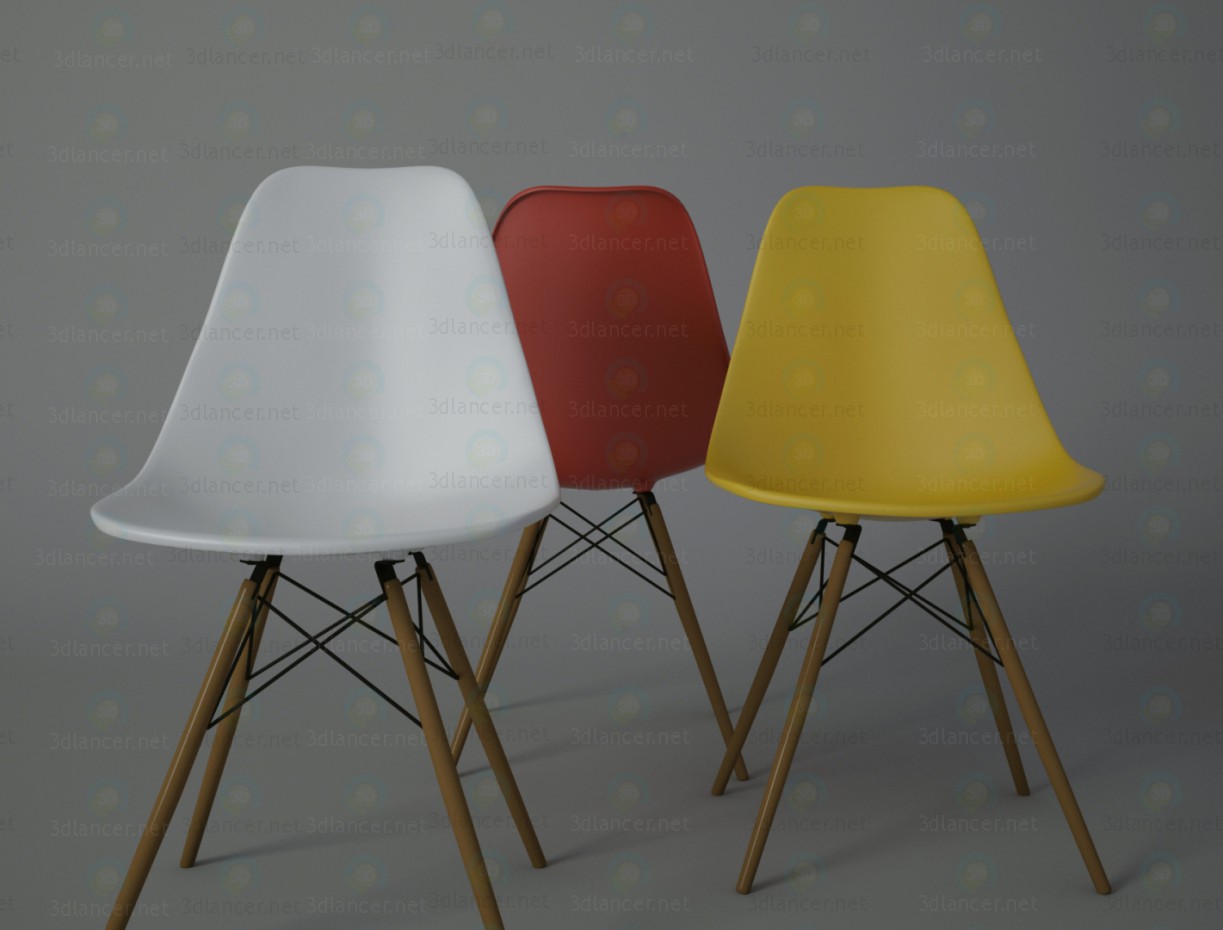 Silla de Eames 3D modelo Compro - render Silla de Eames 3D modelo Compro - render