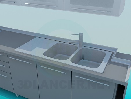 3d model Kitchen - preview 3d model Kitchen - preview