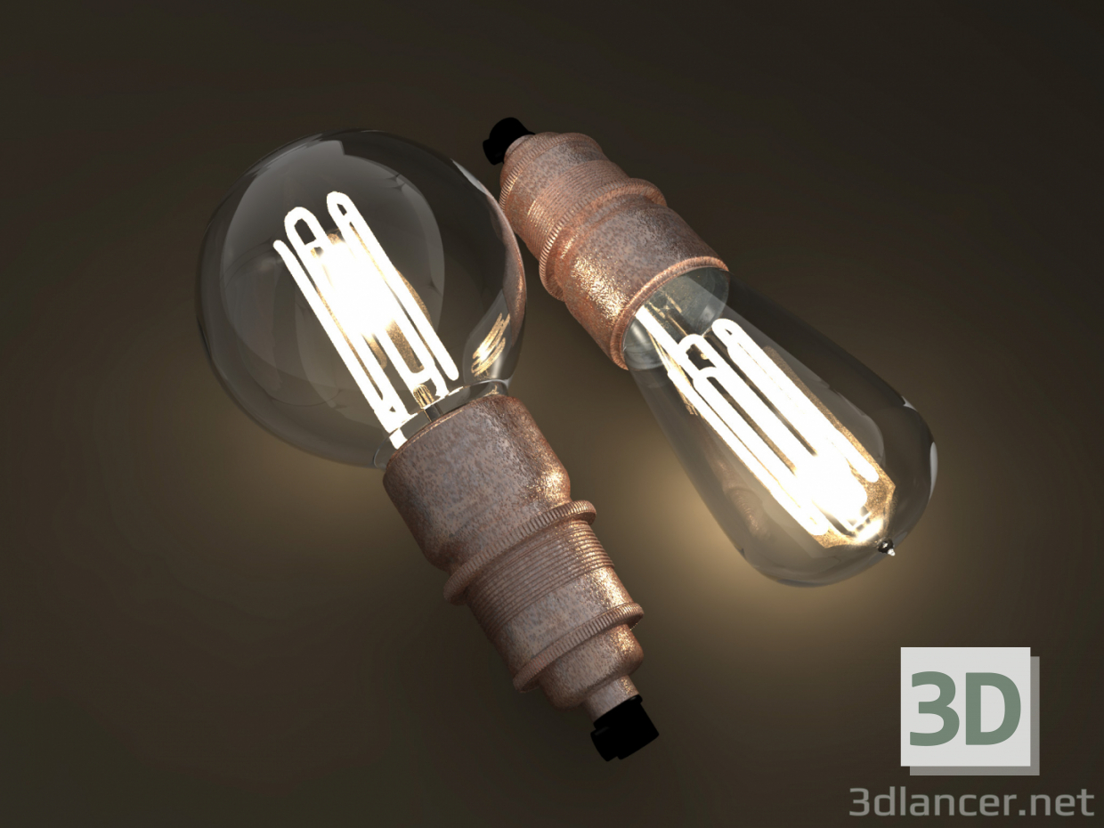 Eco-Filament Glühbirnen kombiniert 3D-Modell 3D-Modell kaufen - Rendern