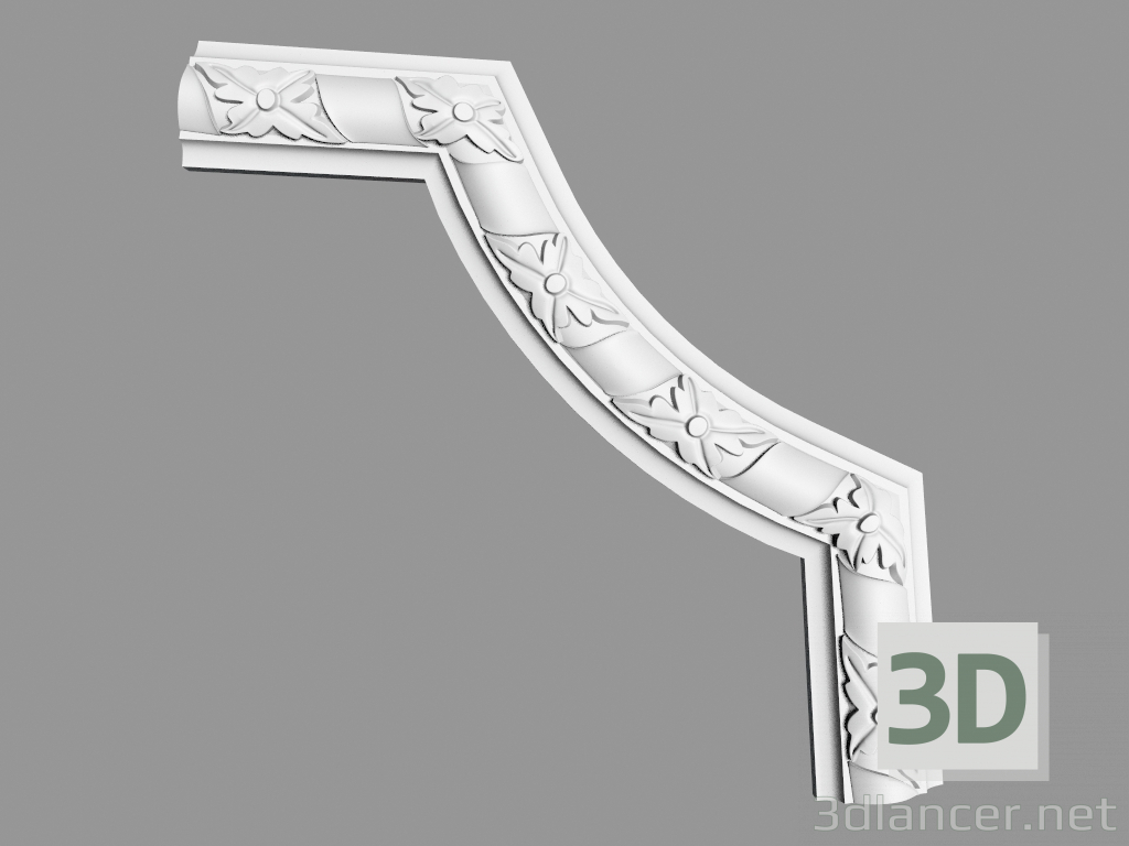 modèle 3D Angle décoratif (MDU45a) - preview