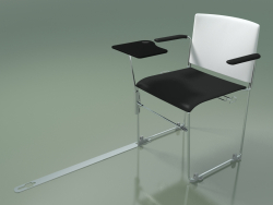 Cadeira empilhável com braços e acessórios 6603 (polipropileno branco com segunda cor, CRO)
