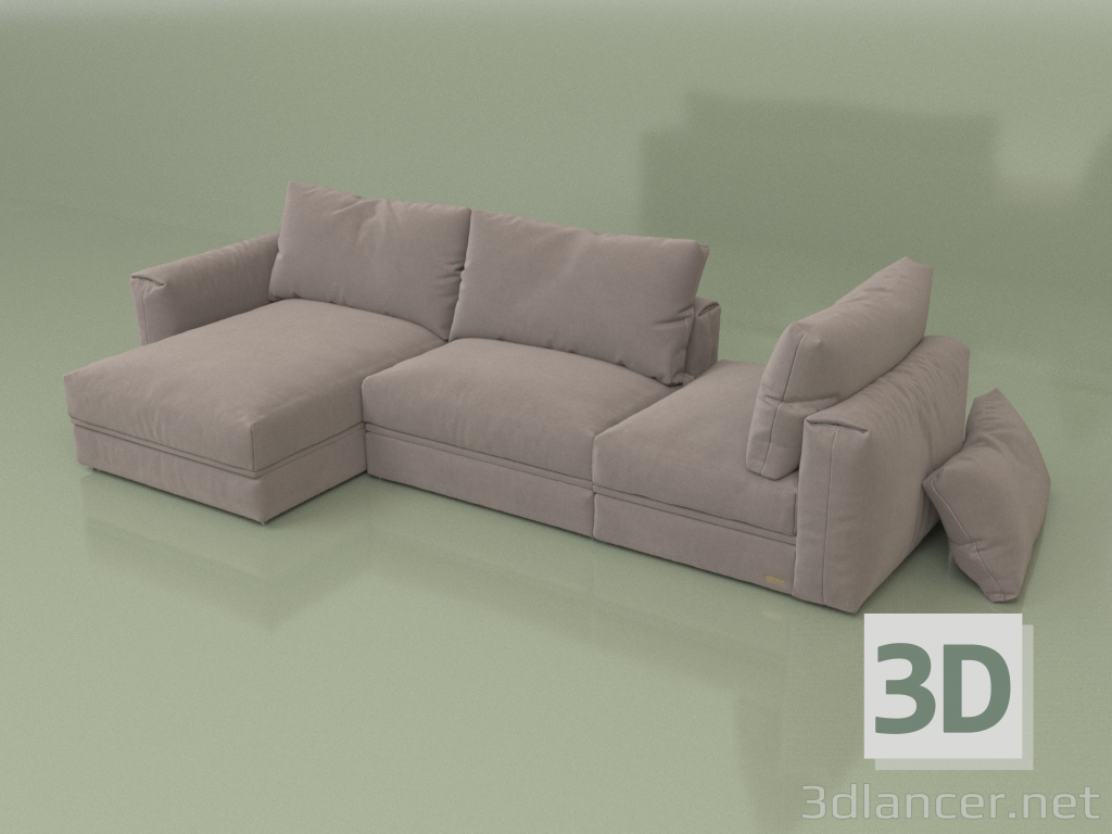 modèle 3D Canapé d'angle Dallas - preview