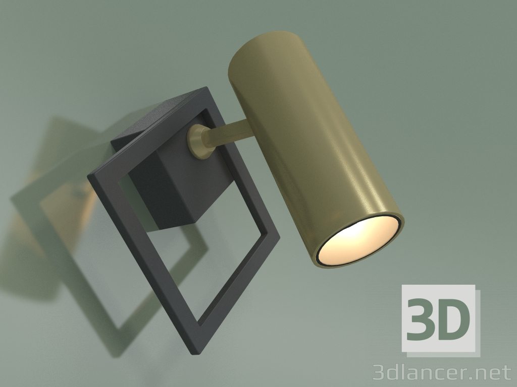 3D modeli LED spot Turro 20091-1 LED (siyah-altın) - önizleme