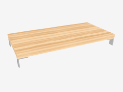 Der Tisch ist rechteckig niedrig (150-83)