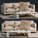 3d Sofa Molteni & C reverse and coffee table with decor model buy - render