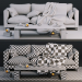 Sofa Molteni & C Rück- und Couchtisch mit Dekor 3D-Modell kaufen - Rendern