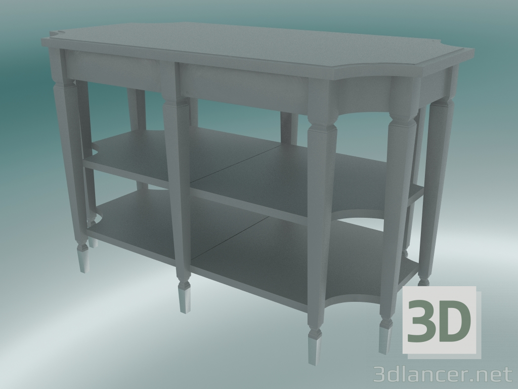 modello 3D Tavolino Dresda (Grigio-Verde) - anteprima