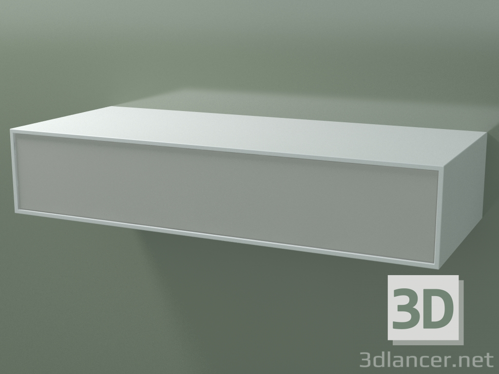 modèle 3D Boîte (8AUEAB01, Glacier White C01, HPL P02, L 120, P 50, H 24 cm) - preview