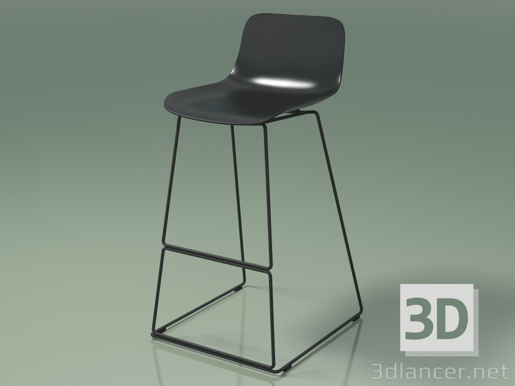 3d model Bar chair Petal (111545, black) - preview