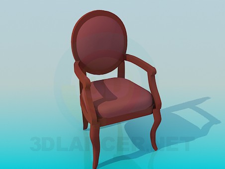 3 डी मॉडल कुर्सी armrests के साथ - पूर्वावलोकन