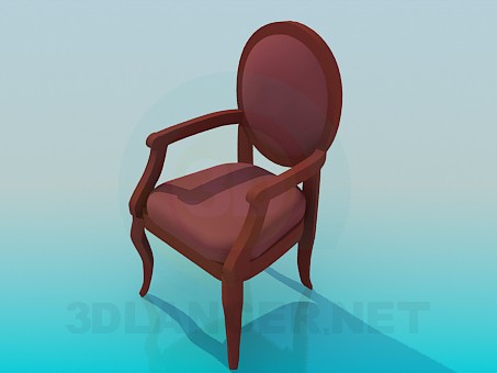 modelo 3D Silla con brazos - escuchar modelo 3D Silla con brazos - escuchar