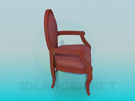 modelo 3D Silla con brazos - escuchar modelo 3D Silla con brazos - escuchar