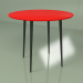 modello 3D Tavolo da cucina Sputnik 90 cm (rosso) - anteprima