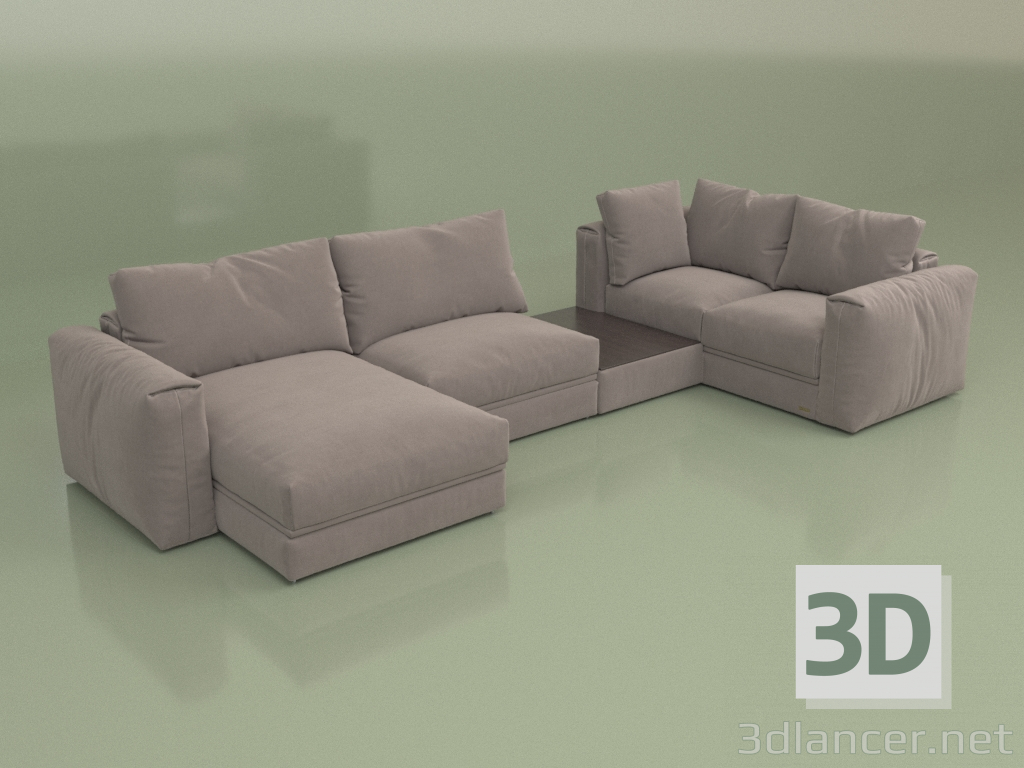 3d model Modular sofa Dallas - preview