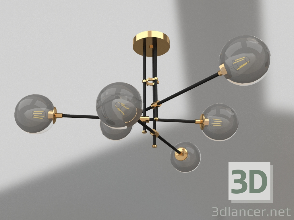 3d model Chandelier Kiara bronze (07604-6) - preview