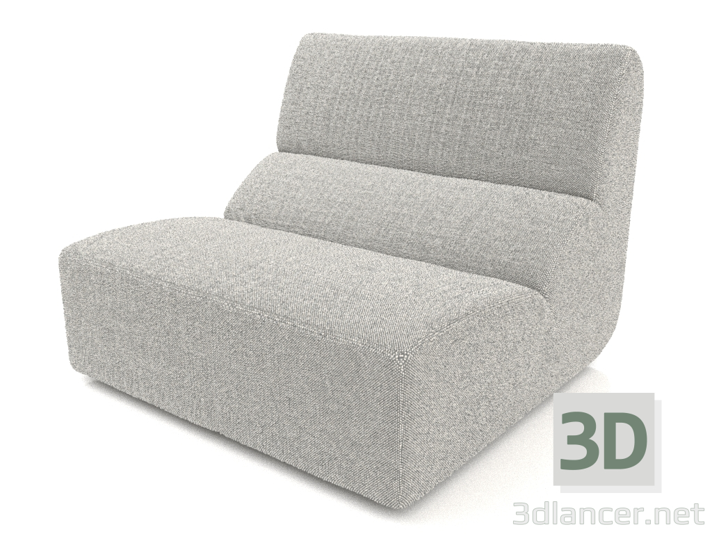 modello 3D Modulo divano 1 posto (3 cm) - anteprima