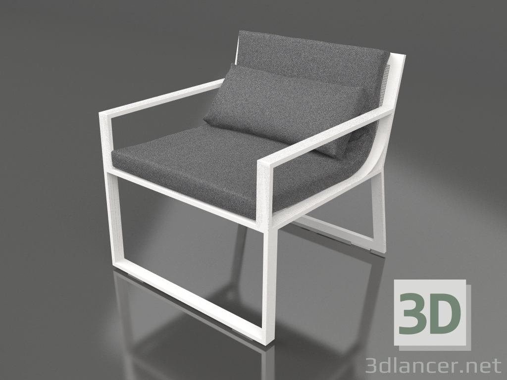 modello 3D Sedia club (Bianco) - anteprima