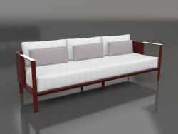 3-seater sofa (Wine red)