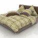 Terciopelo marrón cama 3D modelo Compro - render