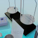 modèle 3D Balance de précision pour labo, avec poids en laiton - preview