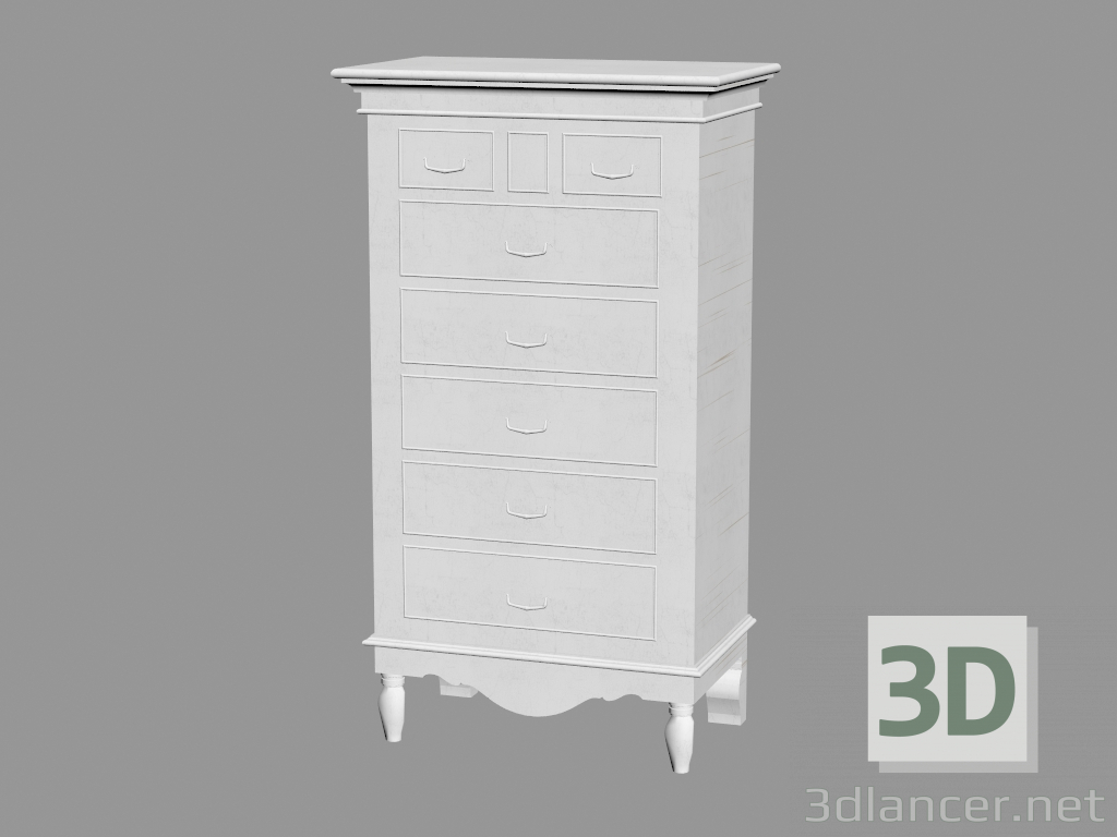 3d model Chest of 7 drawers (PPA8) - preview