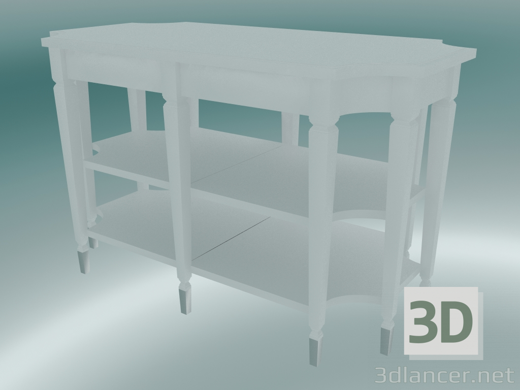 modello 3D Tavolino Dresda (Bianco) - anteprima