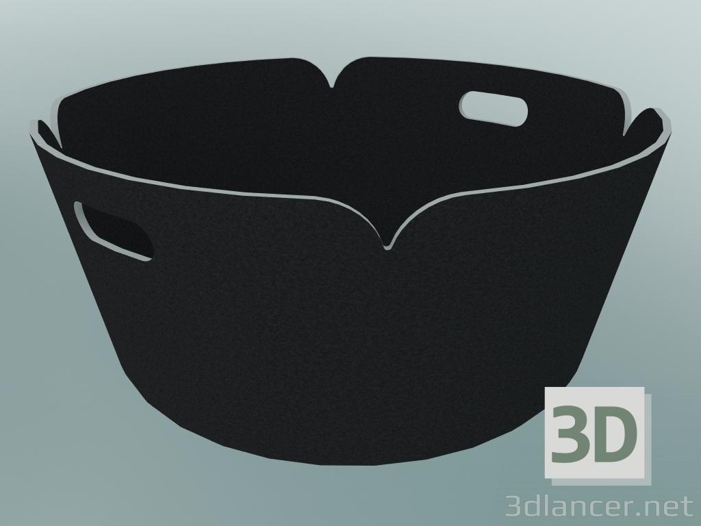 3D Modell Rundkorb Restore (Black Melange) - Vorschau