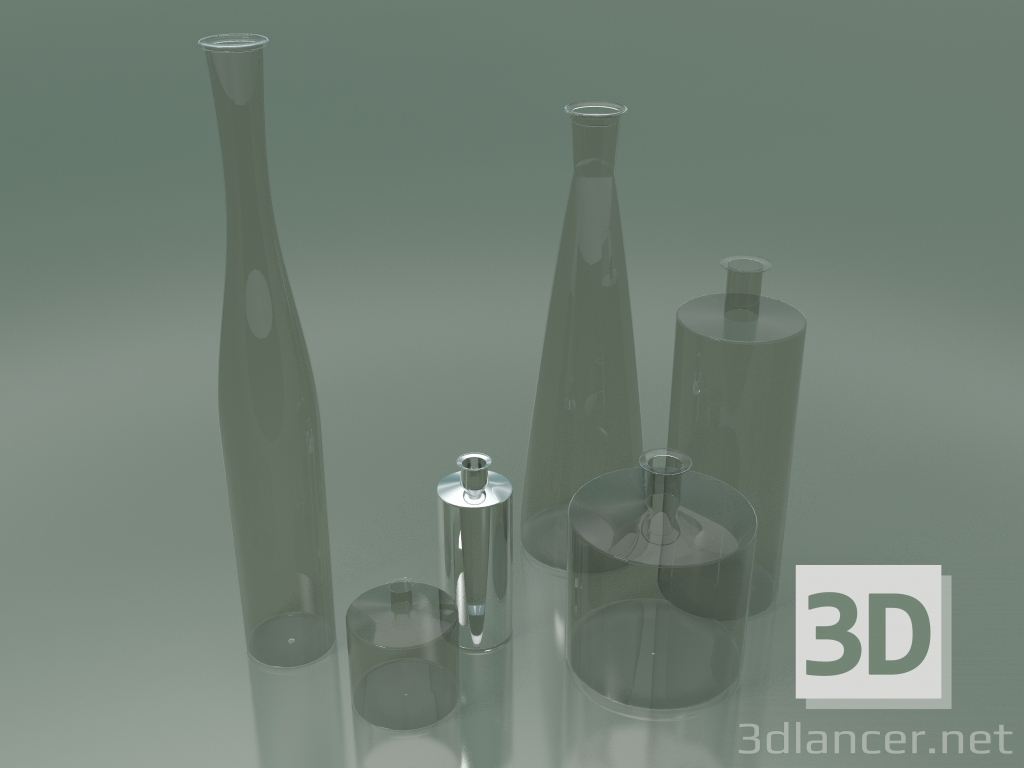 3D Modell Flaschenset - Vorschau