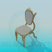 3d model Chair with baroque - preview