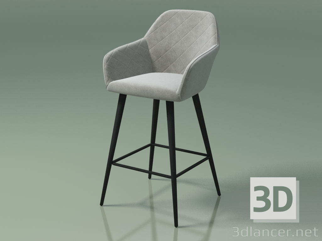 3D modeli Yarım bar sandalyesi Antiba (112388, koyu gri) - önizleme