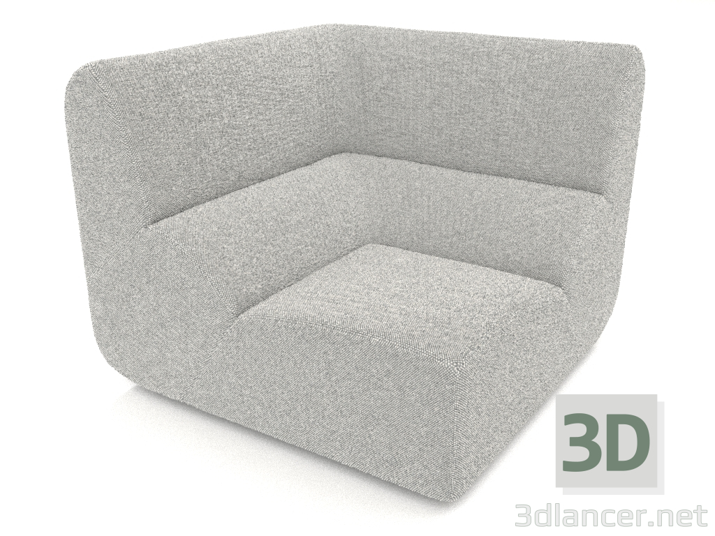 modello 3D Modulo divano (angolo interno, 3 cm) - anteprima