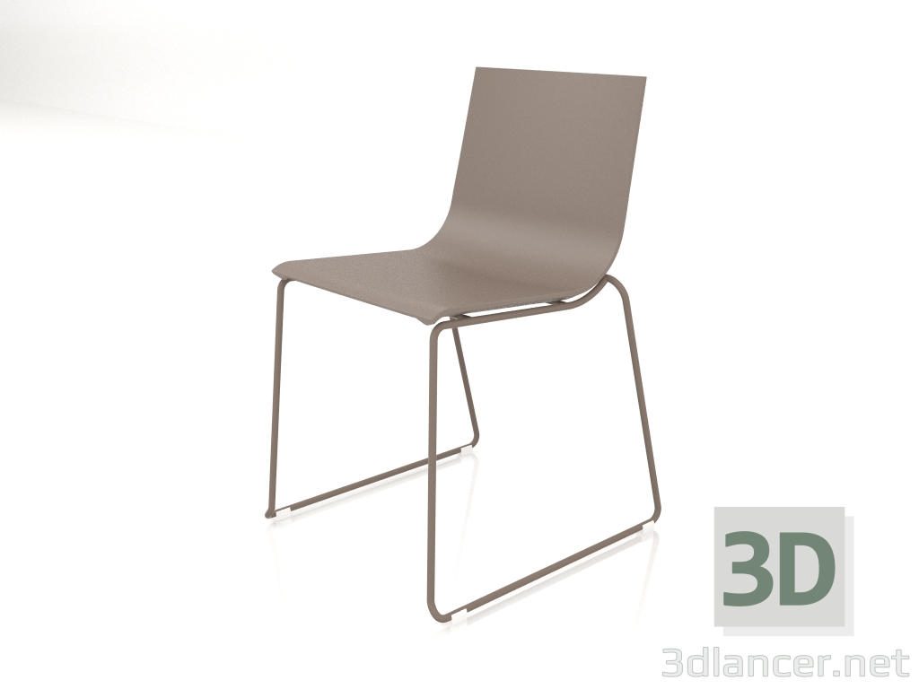 modèle 3D Chaise de salle à manger modèle 1 (Bronze) - preview
