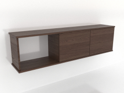 Hanging shelf SHELF 7 (with 1 open section on the left) 1400 mm (dark walnut)