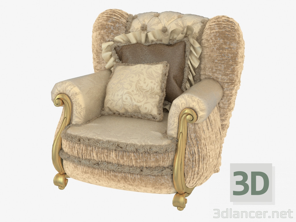 modèle 3D Chaise en style classique 581 - preview
