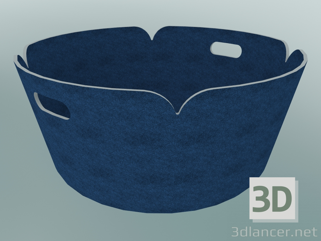 Modelo 3d Cesta redonda Restauração (Azul) - preview