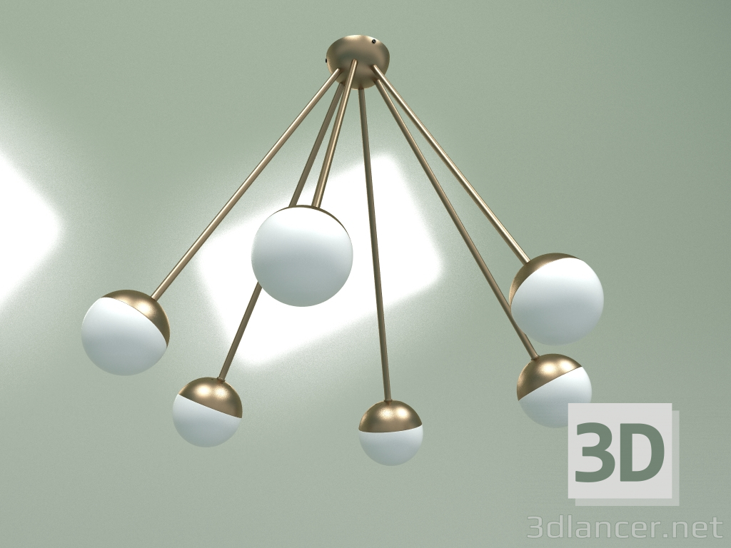 3d model Lámpara de techo Italian Globe Bundle - vista previa