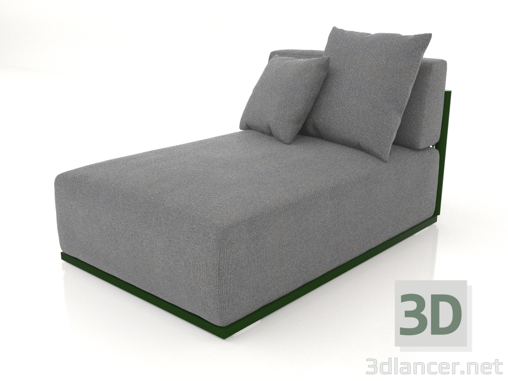 modèle 3D Module canapé section 5 (Vert bouteille) - preview