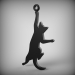 3d Black cat pendant model buy - render