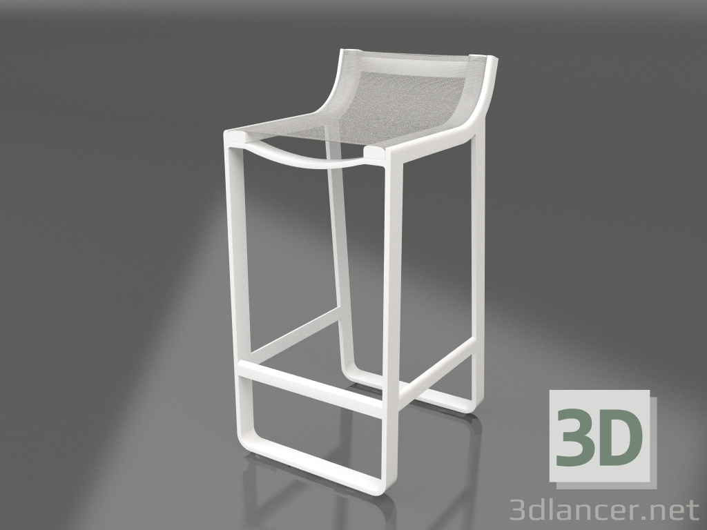 3D Modell Halbbarhocker (Weiß) - Vorschau