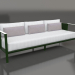 3d model 3-seater sofa (Bottle green) - preview
