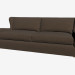 3D Modell Sofa im klassischen Stil, doppelt (dunkel) - Vorschau