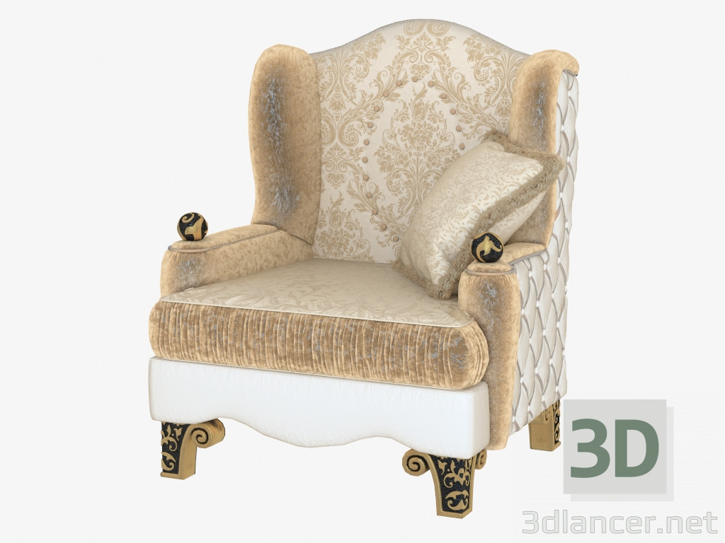 modèle 3D Chaise en style classique 591 - preview