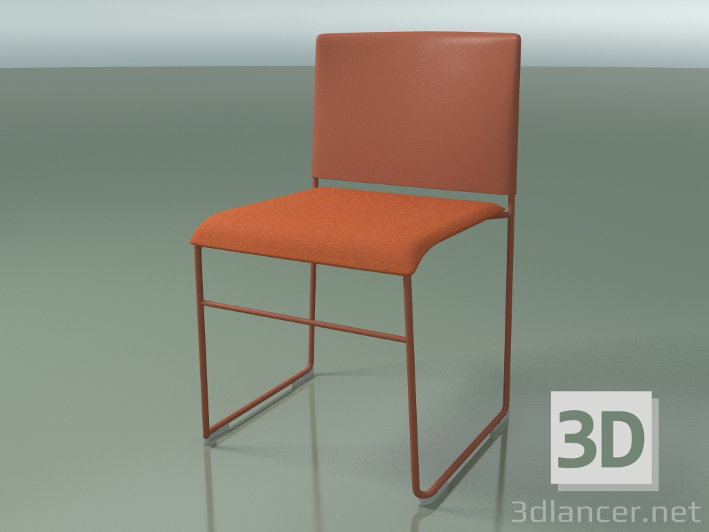 modello 3D Sedia impilabile 6601 (rivestimento seduta, polipropilene Rust, V63) - anteprima