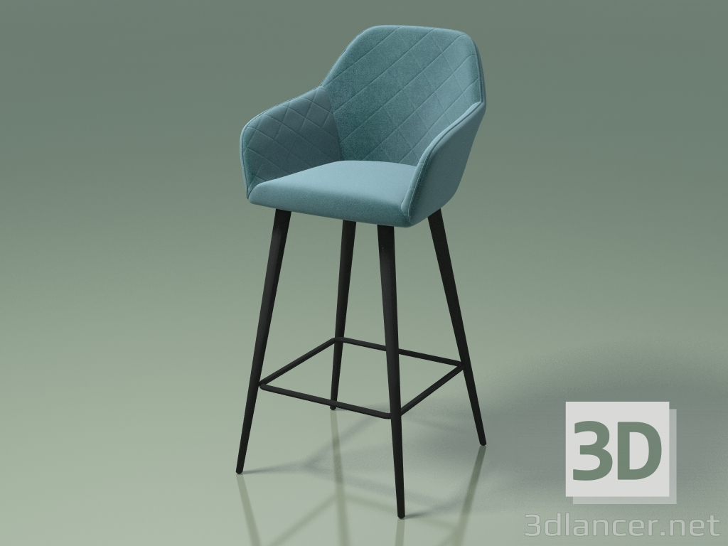 3d model Bar chair Antiba (112915, azure green) - preview