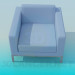 3d model Armchair with low backrest - preview