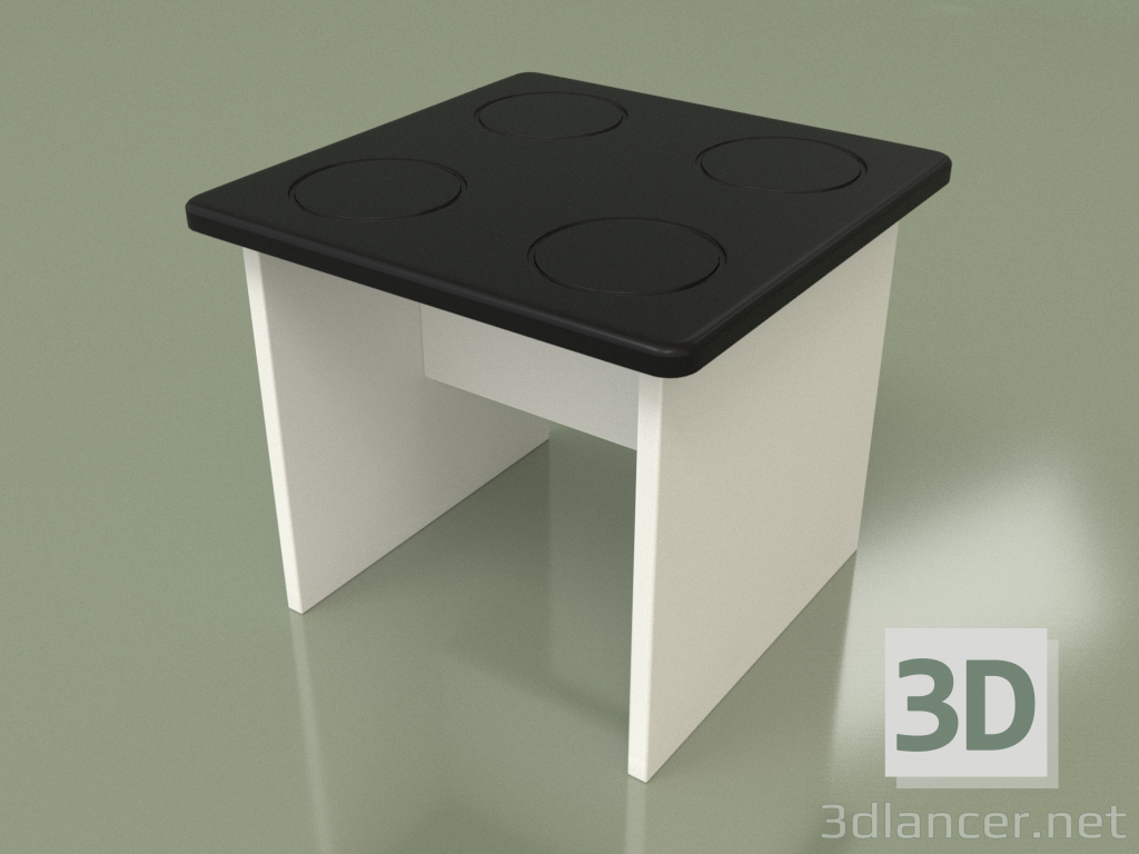 3d model Children's stool (Black) - preview