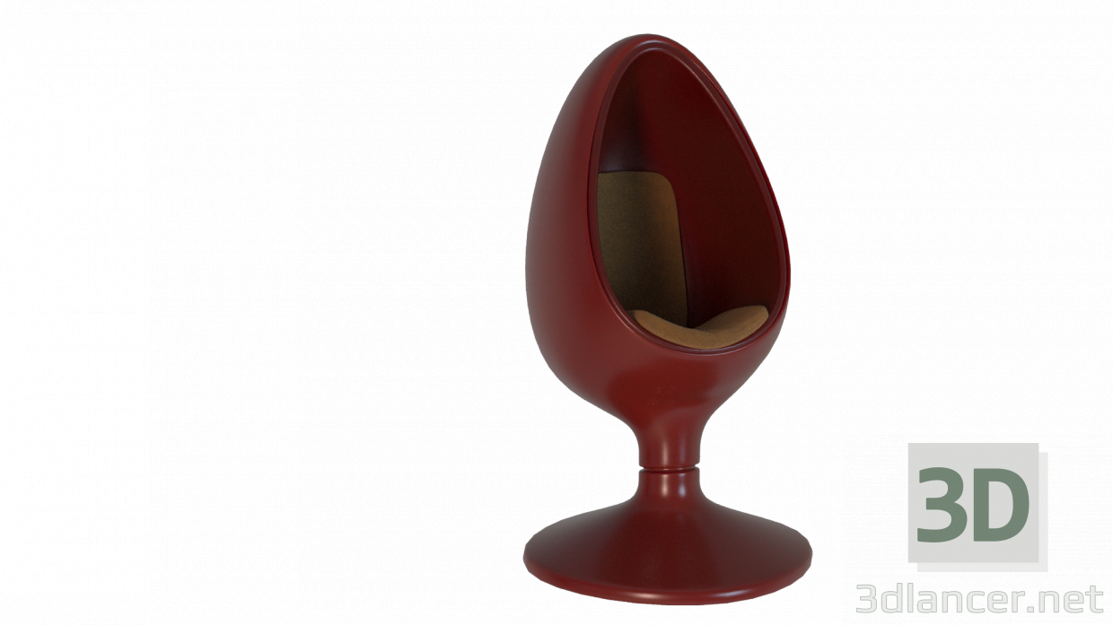Modelo 3d cadeira de ovo - preview