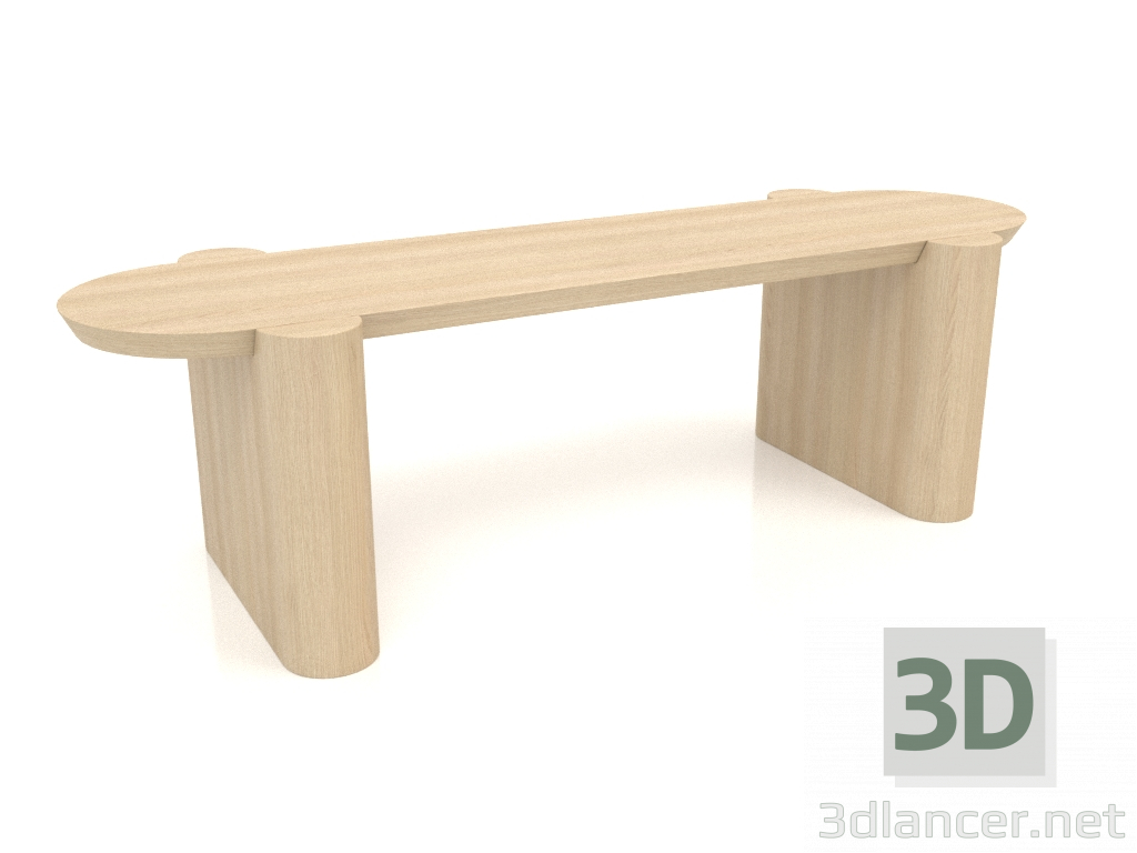 3 डी मॉडल बेंच बीके 03 (1200x400x350, लकड़ी सफेद) - पूर्वावलोकन