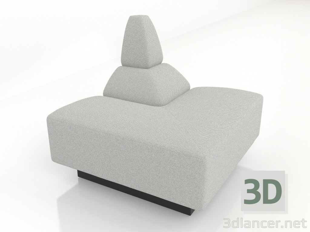 3d model Sofa module (external corner, 12 cm) - preview