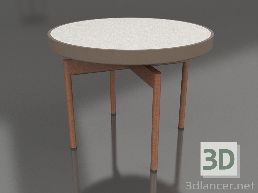 3d model Round coffee table Ø60 (Bronze, DEKTON Sirocco) - preview